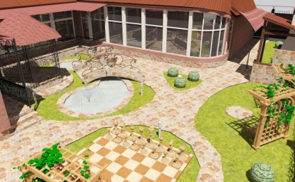 Ландшафт двора фото