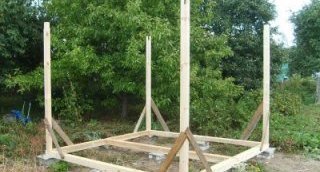 Каркас для беседки из бруса Каркас для беседки из бруса