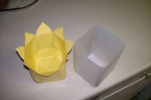 Пластиковые заготовки для кашпо-цветка