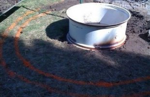 Подготовка площадки под кострище Подготовка площадки под кострище