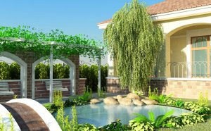 Landscape Design Of A Garden Site Photo